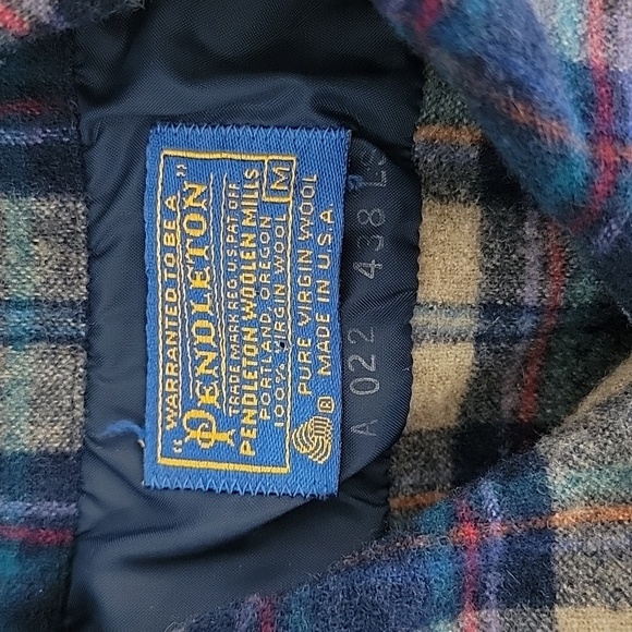 Vintage Pendleton Flannel Made in USA size M 100% Wool BinW - Picture 5 of 9